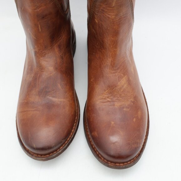 Frye Paige Tall Riding Boots Women's 6 B Brown Leather Western Cowgirl Rodeo - Picture 9 of 10